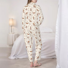 Load image into Gallery viewer, Pit Bull Pajamas for Women - XL Available - Red and White Pit Bulls Doing Yoga-Pajamas-Apparel,Dog Mom Gifts,Pajamas,Pit Bull-6