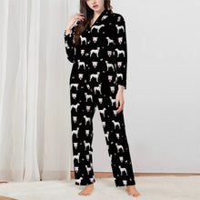 Load image into Gallery viewer, Pit Bull Pajamas for Women - XL Available - Yes I Love White Pit Bull Terriers-Pajamas-Apparel,Dog Mom Gifts,Pajamas,Pit Bull-Black-XS-1