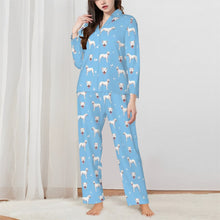 Load image into Gallery viewer, Pit Bull Pajamas for Women - XL Available - Yes I Love White Pit Bull Terriers-Pajamas-Apparel,Dog Mom Gifts,Pajamas,Pit Bull-Blue-XS-2