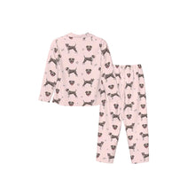 Load image into Gallery viewer, Pit Bull Terrier Pajamas for Women - XL Available - I Love Blue and White Bull Terriers-Pajamas-Apparel,Dog Mom Gifts,Pajamas,Pit Bull-10