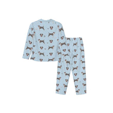 Load image into Gallery viewer, Pit Bull Terrier Pajamas for Women - XL Available - I Love Blue and White Bull Terriers-Pajamas-Apparel,Dog Mom Gifts,Pajamas,Pit Bull-12
