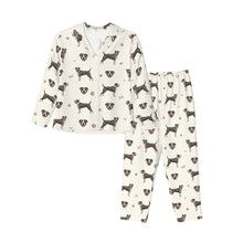 Load image into Gallery viewer, Pit Bull Terrier Pajamas for Women - XL Available - I Love Blue and White Bull Terriers-Pajamas-Apparel,Dog Mom Gifts,Pajamas,Pit Bull-7