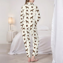 Load image into Gallery viewer, Pit Bull Terrier Pajamas for Women - XL Available - I Love Brindle Pit Bull Terriers-Pajamas-Apparel,Dog Mom Gifts,Pajamas,Pit Bull-5