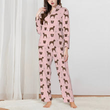 Load image into Gallery viewer, Pit Bull Terrier Pajamas for Women - XL Available - I Love Brindle Pit Bull Terriers-Pajamas-Apparel,Dog Mom Gifts,Pajamas,Pit Bull-Pink-XS-2