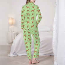 Load image into Gallery viewer, Pit Bull Terrier Pajamas for Women - XL Available - I Love Red Pit Bull Terriers-Pajamas-Apparel,Dog Mom Gifts,Pajamas,Pit Bull-5