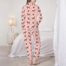 Load image into Gallery viewer, Pit Bull Terrier Pajamas for Women - XL Available - I Love Red Pit Bull Terriers-Pajamas-Apparel,Dog Mom Gifts,Pajamas,Pit Bull-8
