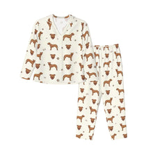 Load image into Gallery viewer, Pit Bull Terrier Pajamas for Women - XL Available - I Love Red Pit Bull Terriers-Pajamas-Apparel,Dog Mom Gifts,Pajamas,Pit Bull-9