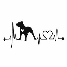 Load image into Gallery viewer, Pitbull In My Heart Vinyl Car Decal Stickers-Black-2pcs-13