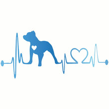 Load image into Gallery viewer, Pitbull In My Heart Vinyl Car Decal Stickers-Electroplating Blue-2pcs-18