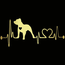 Load image into Gallery viewer, Pitbull In My Heart Vinyl Car Decal Stickers-Electroplating Gold-2pcs-11