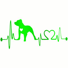 Load image into Gallery viewer, Pitbull In My Heart Vinyl Car Decal Stickers-Electroplating Green-2pcs-12
