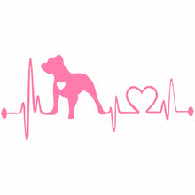 Load image into Gallery viewer, Pitbull In My Heart Vinyl Car Decal Stickers-Light Pink-2pcs-10
