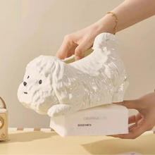 Load image into Gallery viewer, Play Pose Maltese Ceramic Tissue Box Statue-5