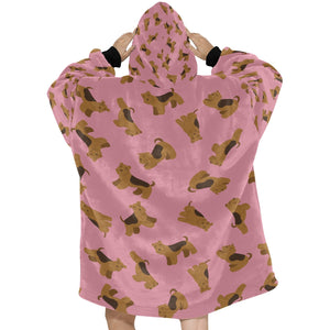 Playful Airedale Terrier Love Blanket Hoodie-13