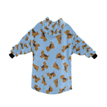 Load image into Gallery viewer, Playful Airedale Terrier Love Blanket Hoodie-15