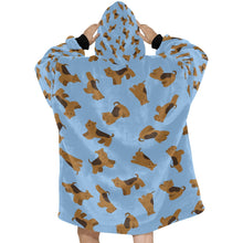 Load image into Gallery viewer, Playful Airedale Terrier Love Blanket Hoodie-16