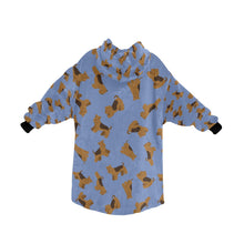 Load image into Gallery viewer, Playful Airedale Terrier Love Blanket Hoodie-18