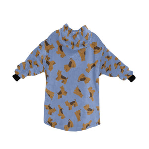 Playful Airedale Terrier Love Blanket Hoodie-18