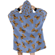 Load image into Gallery viewer, Playful Airedale Terrier Love Blanket Hoodie-20