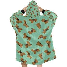 Load image into Gallery viewer, Playful Airedale Terrier Love Blanket Hoodie-24