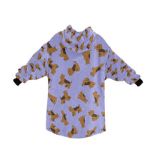 Load image into Gallery viewer, Playful Airedale Terrier Love Blanket Hoodie-26