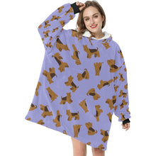 Load image into Gallery viewer, Playful Airedale Terrier Love Blanket Hoodie-27