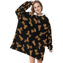 Load image into Gallery viewer, Playful Airedale Terrier Love Blanket Hoodie-36