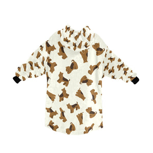 Playful Airedale Terrier Love Blanket Hoodie-3
