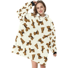 Load image into Gallery viewer, Playful Airedale Terrier Love Blanket Hoodie-4