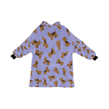 Load image into Gallery viewer, Playful Airedale Terrier Love Blanket Hoodie-CornflowerBlue_1-ONE SIZE-25
