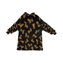 Load image into Gallery viewer, Playful Airedale Terrier Love Blanket Hoodie-Black-ONE SIZE-34