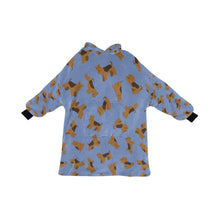 Load image into Gallery viewer, Playful Airedale Terrier Love Blanket Hoodie-CornflowerBlue-ONE SIZE-17