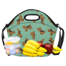 Load image into Gallery viewer, Playful Airedale Terrier Love Neoprene Lunch Bag-19