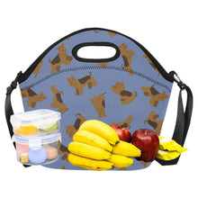 Load image into Gallery viewer, Playful Airedale Terrier Love Neoprene Lunch Bag-23