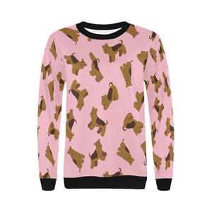 Playful Airedale Terrier Love Sweatshirt for Women-11
