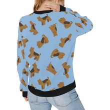 Load image into Gallery viewer, Playful Airedale Terrier Love Sweatshirt for Women-12