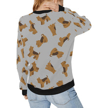 Load image into Gallery viewer, Playful Airedale Terrier Love Sweatshirt for Women-36