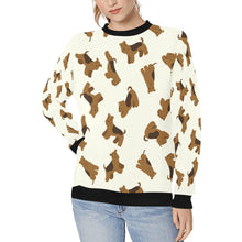 Load image into Gallery viewer, Playful Airedale Terrier Love Sweatshirt for Women-Ivory-XS-1