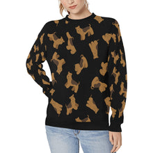 Load image into Gallery viewer, Playful Airedale Terrier Love Sweatshirt for Women-Black-XS-32