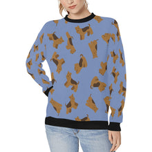Load image into Gallery viewer, Playful Airedale Terrier Love Sweatshirt for Women-CornflowerBlue-XS-16
