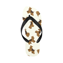 Load image into Gallery viewer, Playful Airedale Terrier Love Unisex Slippers-3