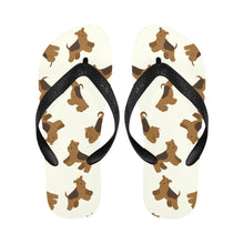 Load image into Gallery viewer, Playful Airedale Terrier Love Unisex Slippers-5