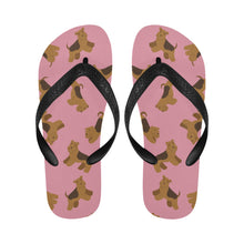 Load image into Gallery viewer, Playful Airedale Terrier Love Unisex Slippers-7