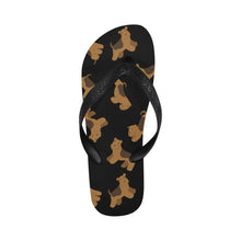Load image into Gallery viewer, Playful Airedale Terrier Love Unisex Slippers-Black-S-23