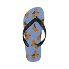 Load image into Gallery viewer, Playful Airedale Terrier Love Unisex Slippers-CornflowerBlue-S-11