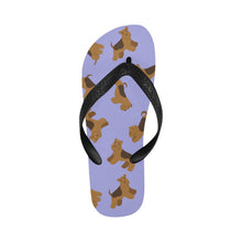 Load image into Gallery viewer, Playful Airedale Terrier Love Unisex Slippers-CornflowerBlue_1-S-17