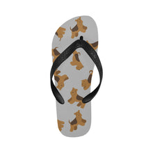 Load image into Gallery viewer, Playful Airedale Terrier Love Unisex Slippers-DarkGray-S-20