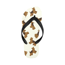 Load image into Gallery viewer, Playful Airedale Terrier Love Unisex Slippers-Ivory-S-1