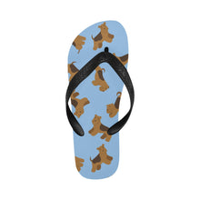 Load image into Gallery viewer, Playful Airedale Terrier Love Unisex Slippers-LightSkyBlue-S-8