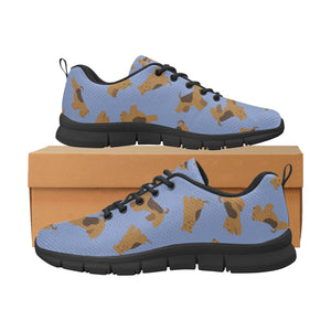 Playful Airedale Terrier Love Women's Breathable Sneakers-27